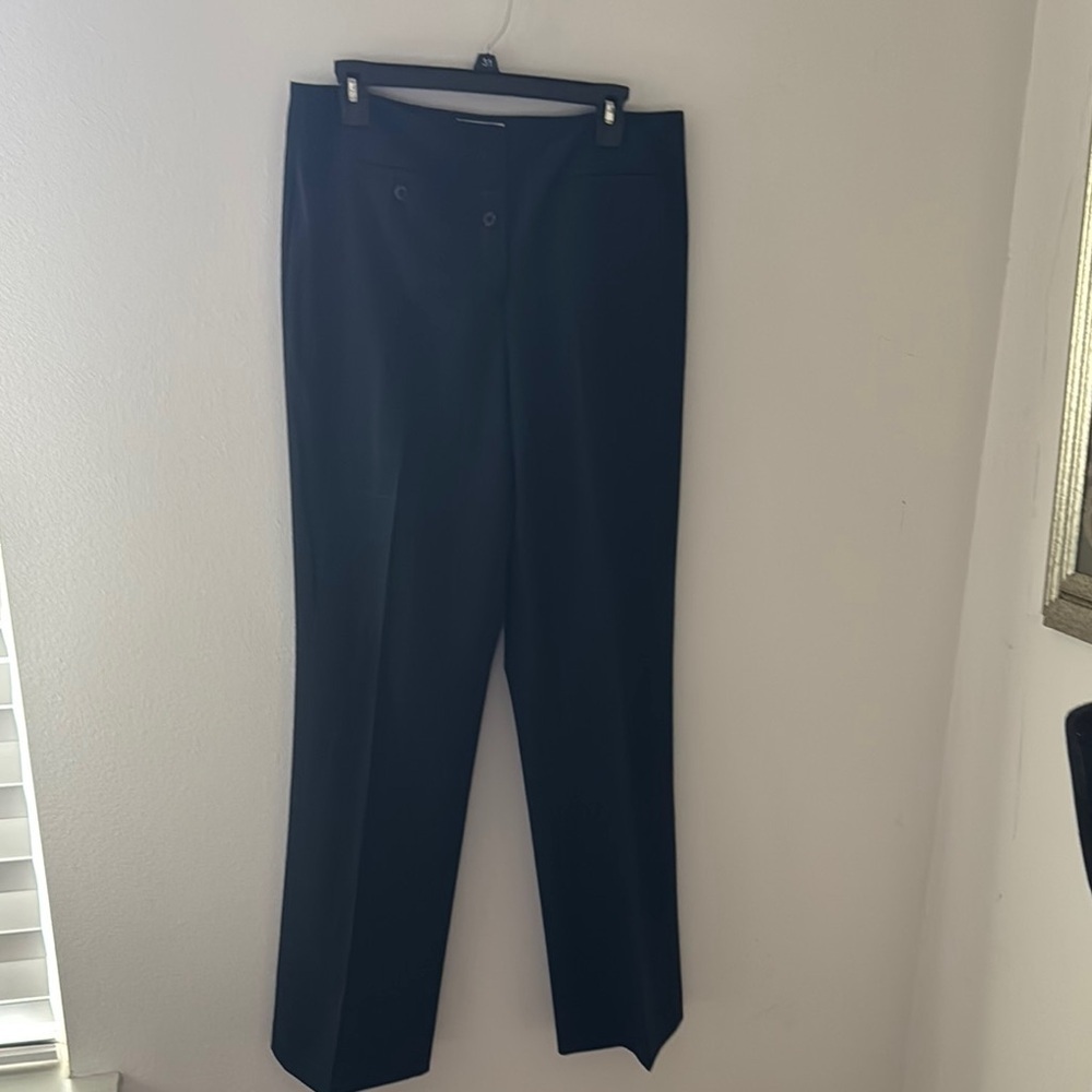 Talbots Collection stretch flat front plaid button fly women’s trousers pants 12